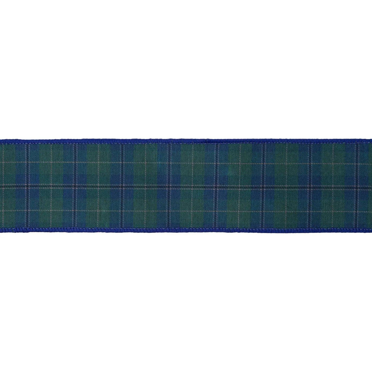 Wired Dupioni Ribbon | Blue/Green Classic Plaid