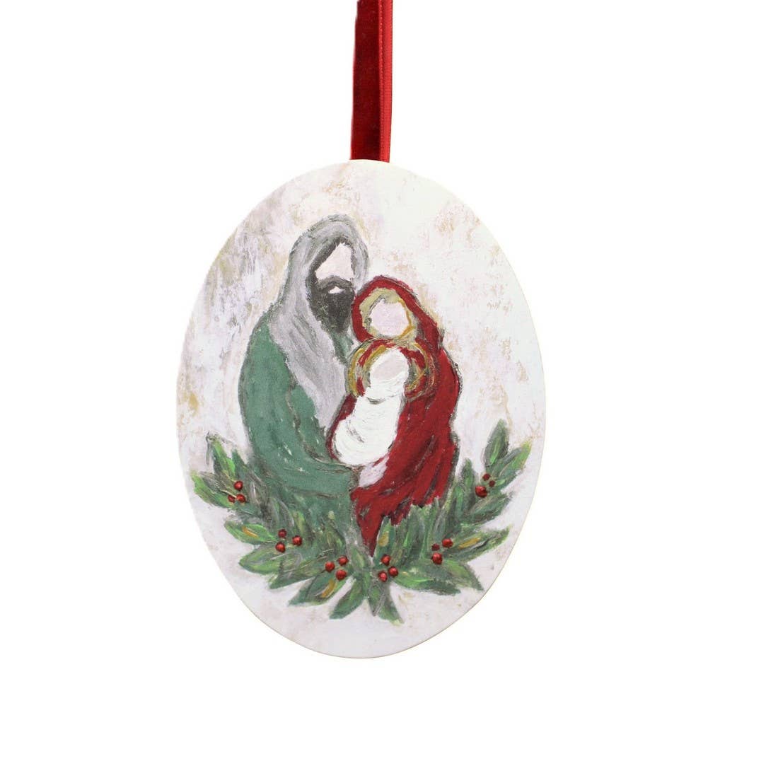 Holy Family Oval Ornament