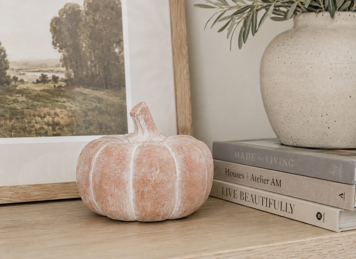 4.75"W OR TERRACOTTA PUMPKIN