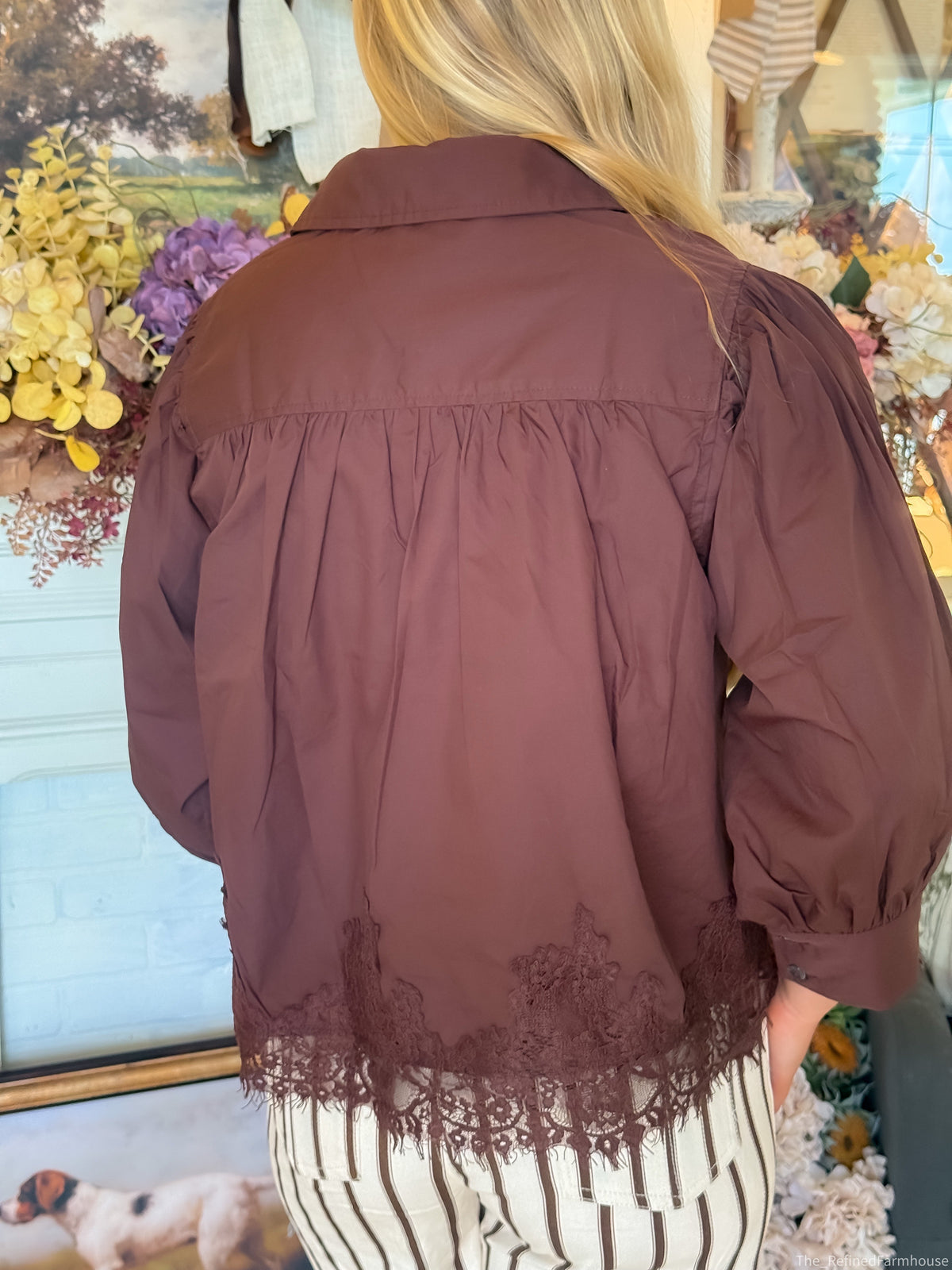 The Briar Lace Trim Top- Reg & Curvy