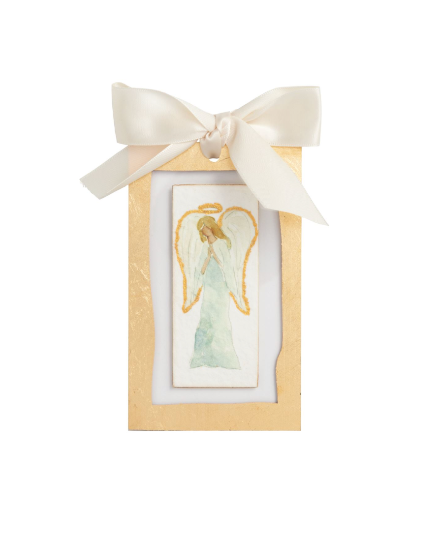 Gold Framed Nativity & Angel Christmas Ornaments- 4 styles