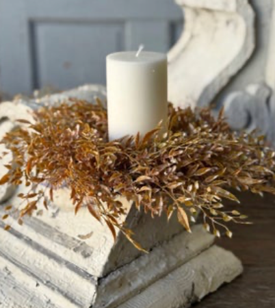 Ambermist Sage Candle Ring | 14"