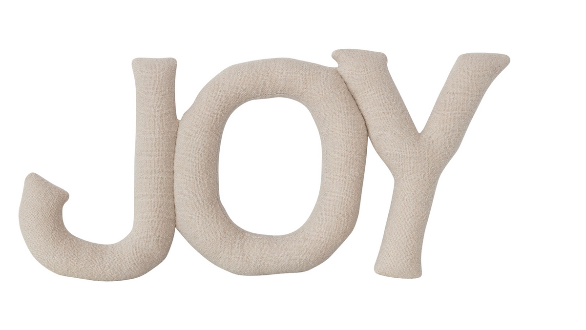 JOY Shaped Pillow - Natural
