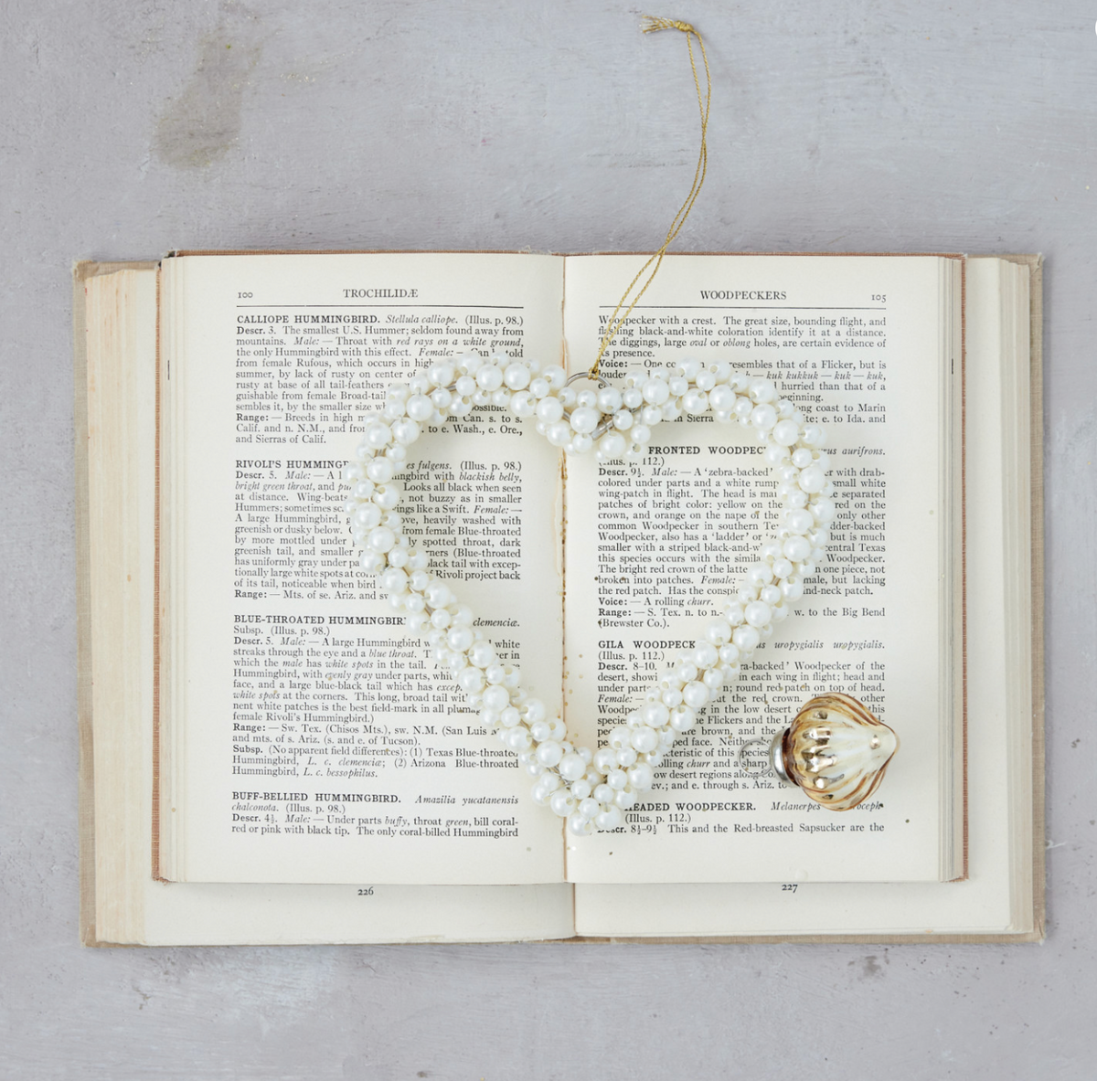 Pearl Beaded Heart Ornament