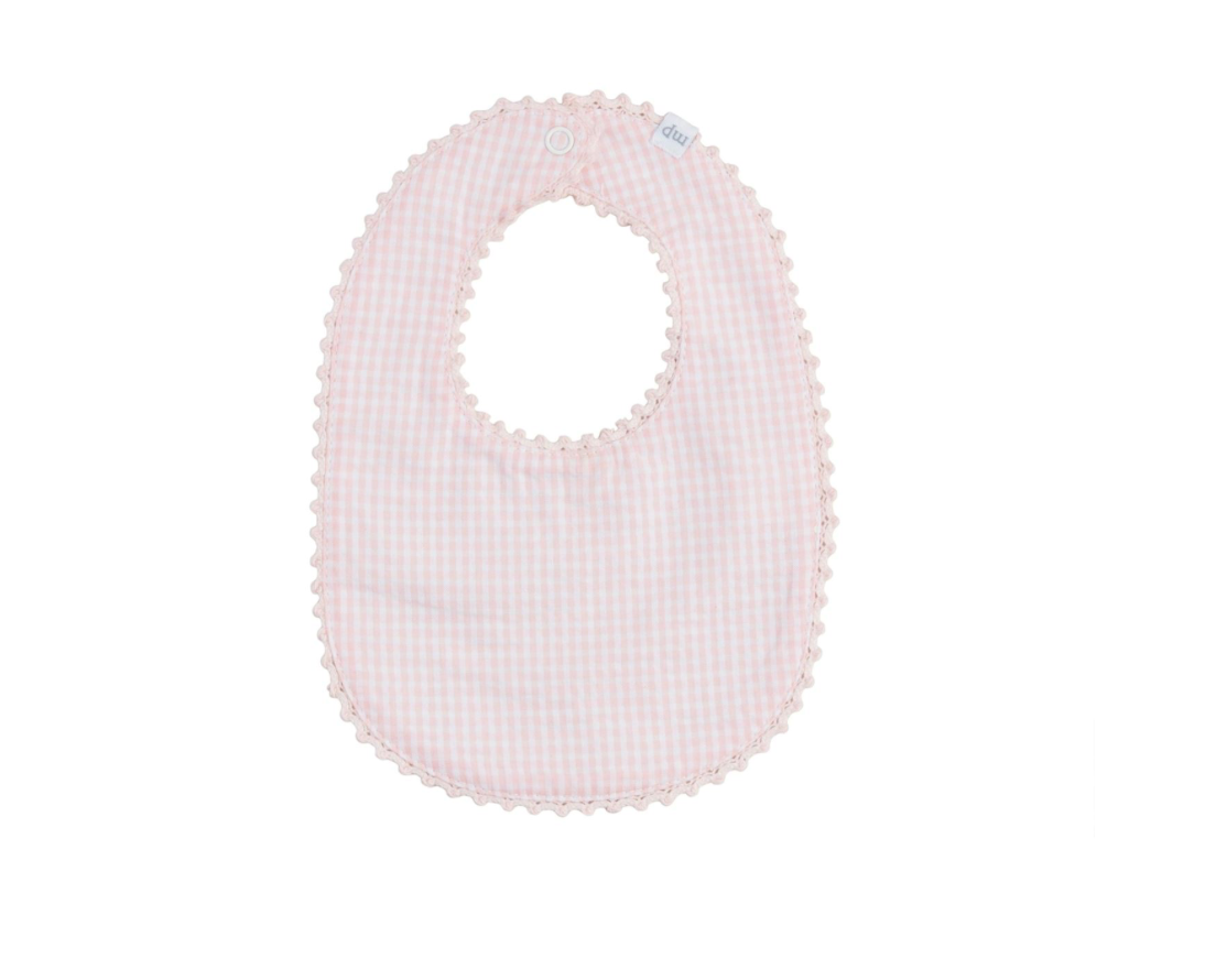 PINK CHECK BIB