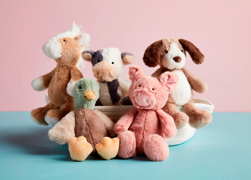 Farm Plush Rattle Pals