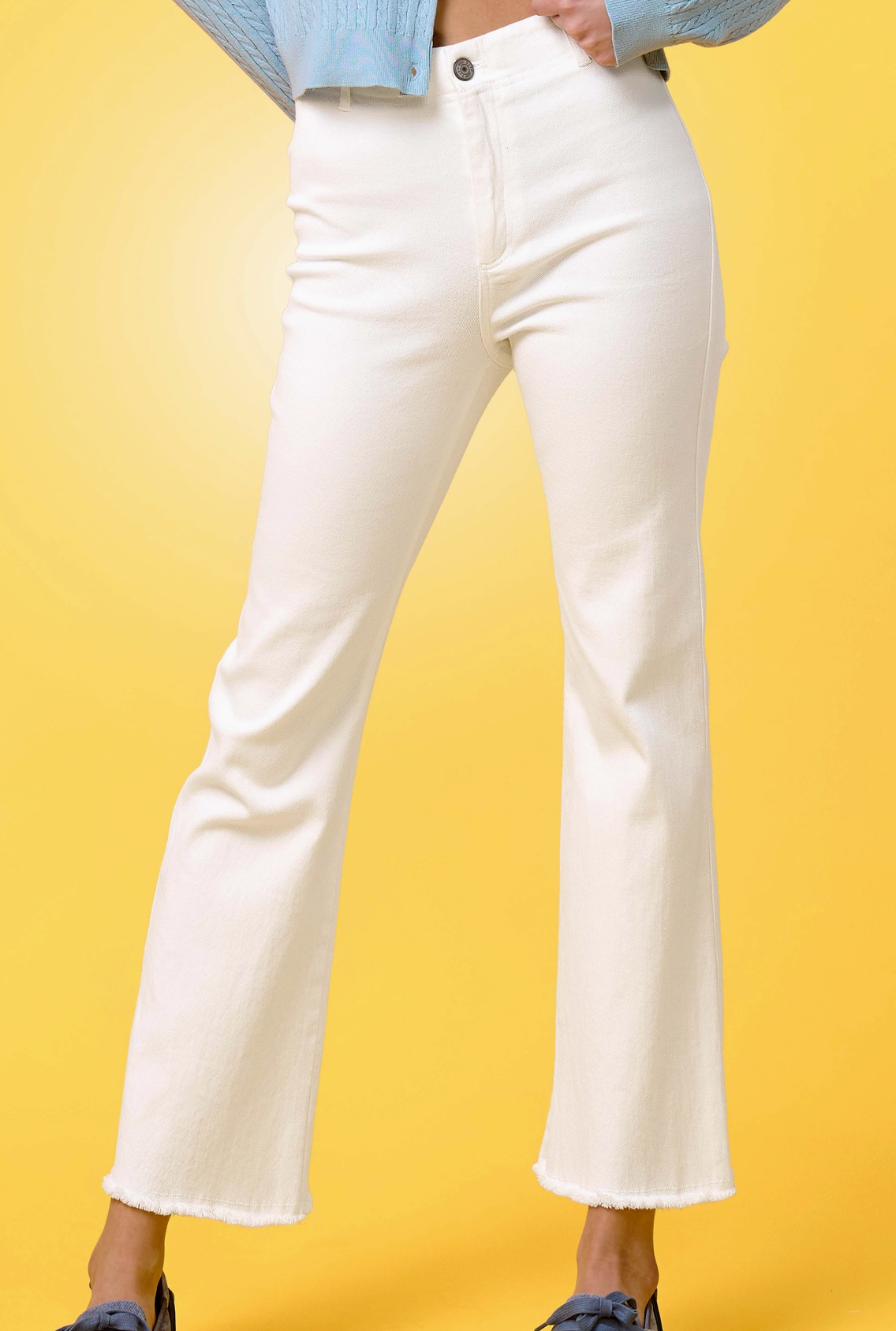 Soy Latte Soft Washed Stretchy High Waisted Flare Pants