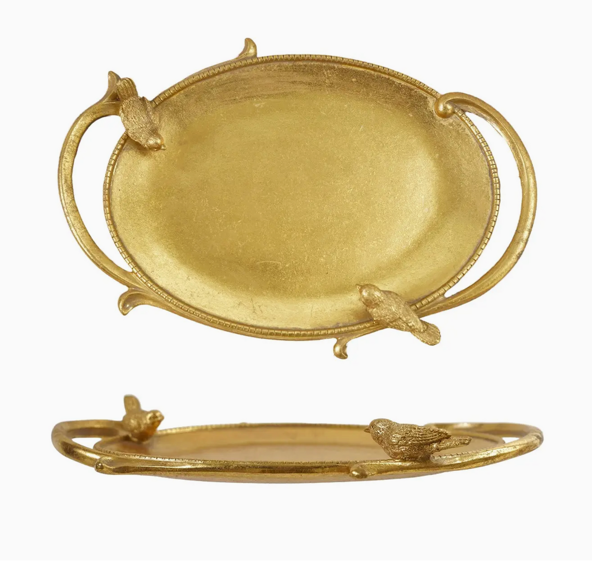 Decorative Resin Tray w/ Bird Handles
