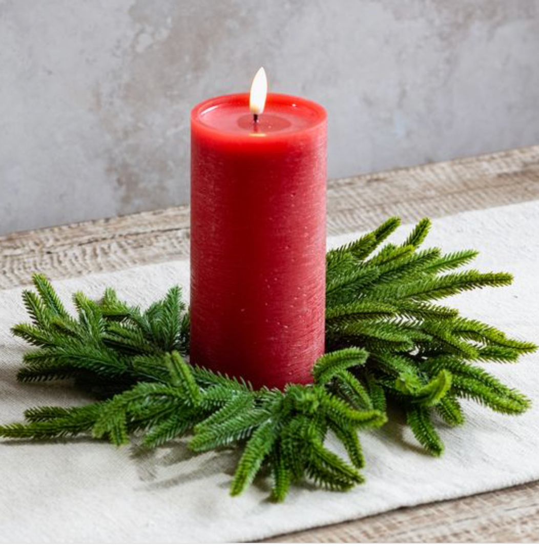 6.5" Pine Candle Ring