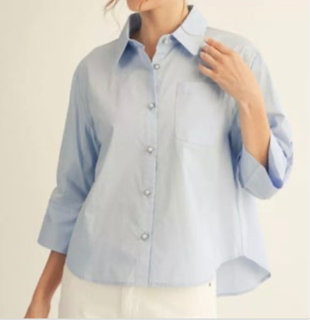 Pearls & Poise Button Down
