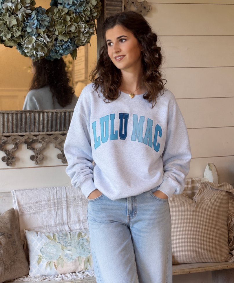 Lulu Mac Gray Multi-stich Sweatshirt