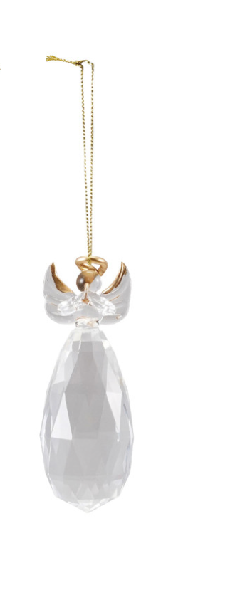 Crystal Angel with Halo, Gold Finish, 3 Styles