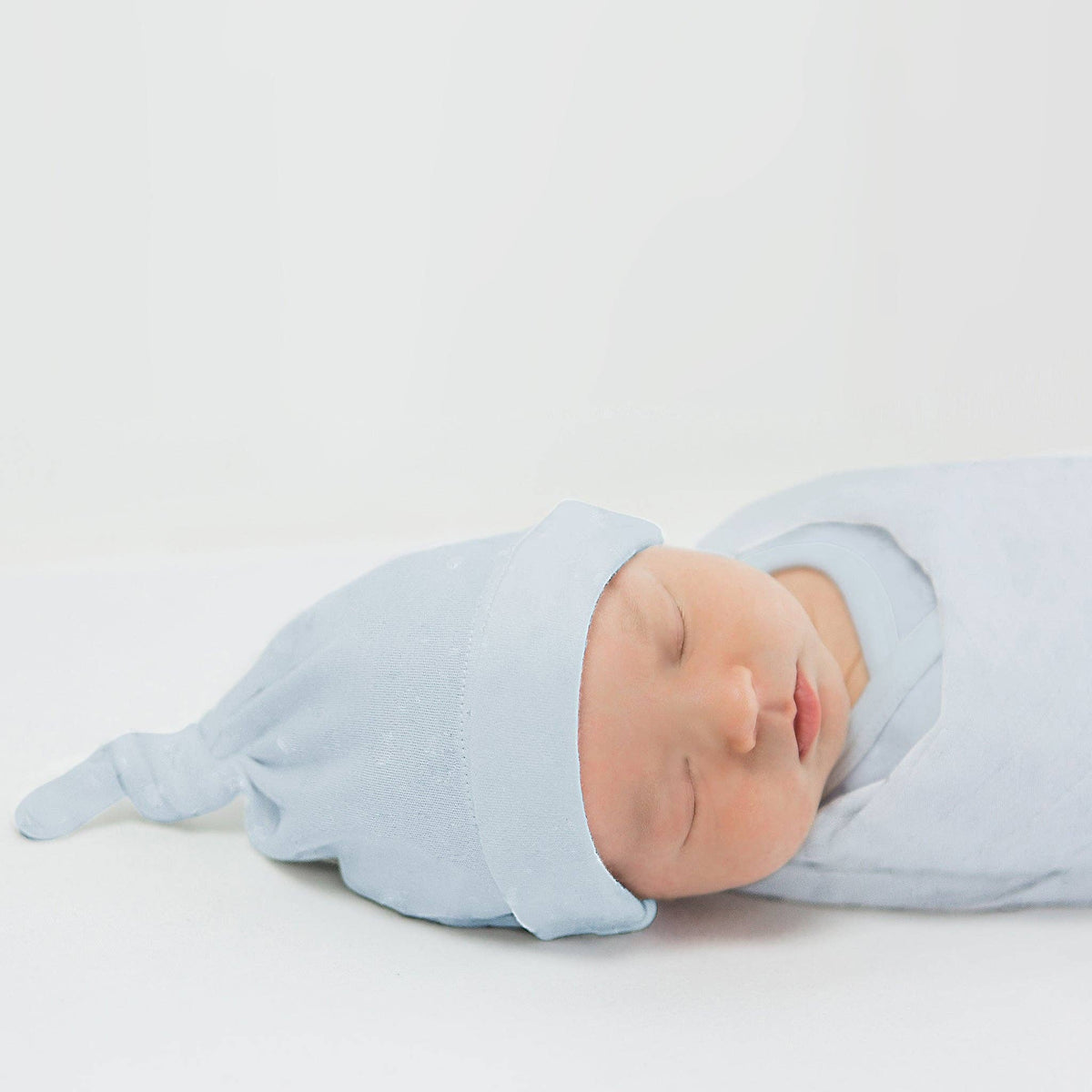Organic Crinkle Dream Gauze Swaddle Blanket - Soft Blue
