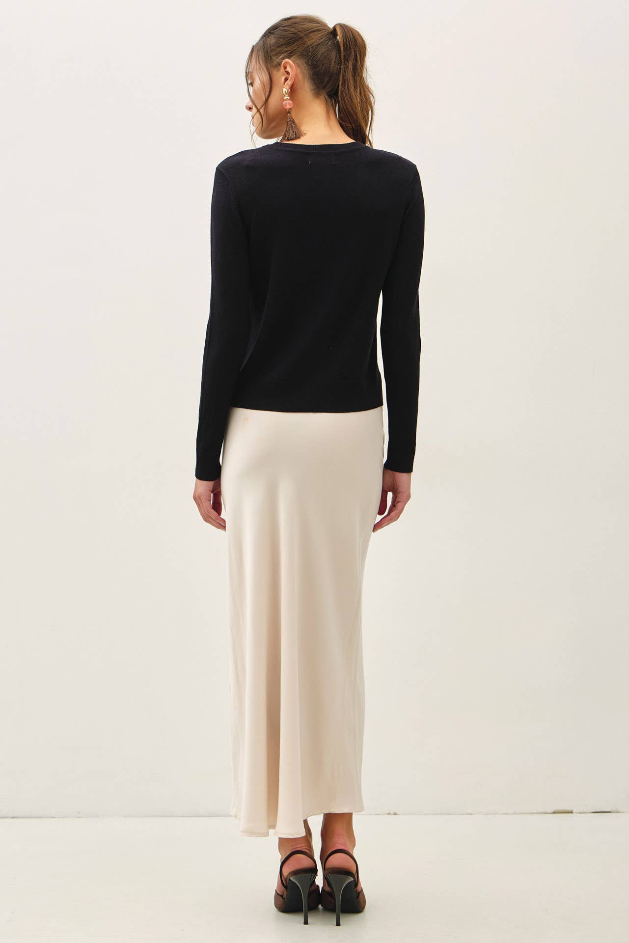 Champagne Charm Midi Skirt