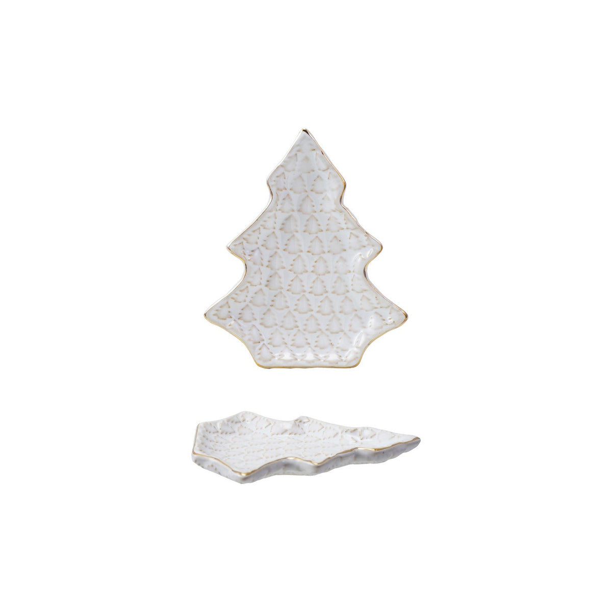 Golden Glow Christmas Tree Plate
