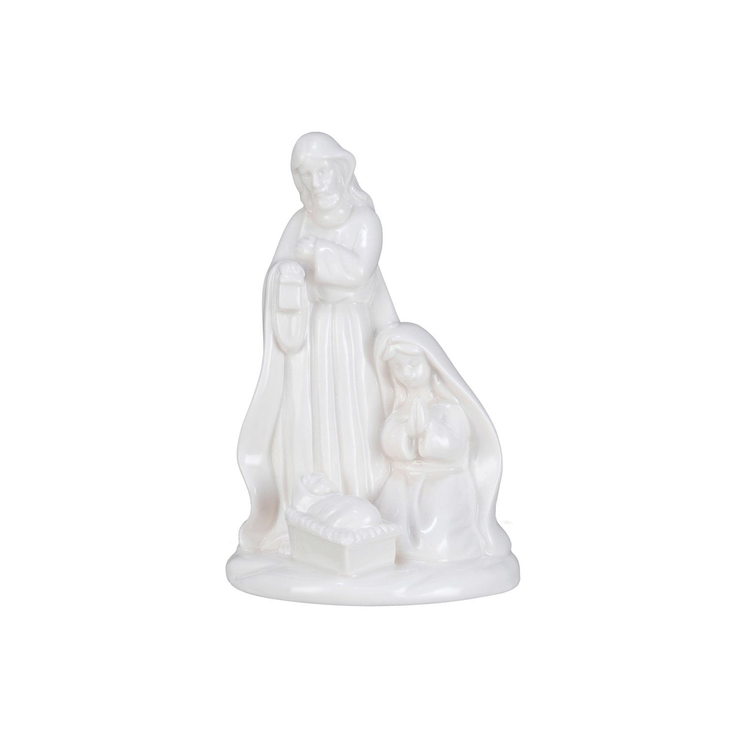 Stoneware Holy Family - White