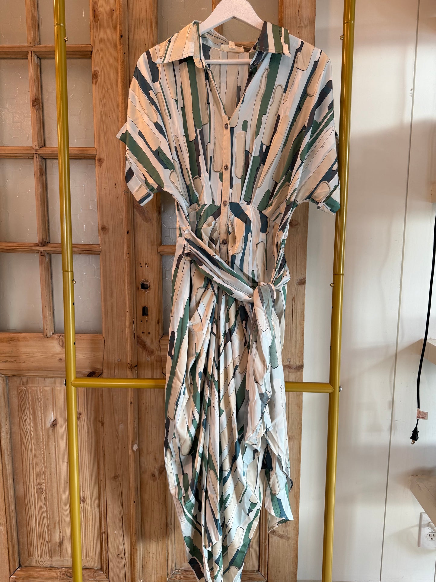 Mint Meadow Wrap Midi Dress