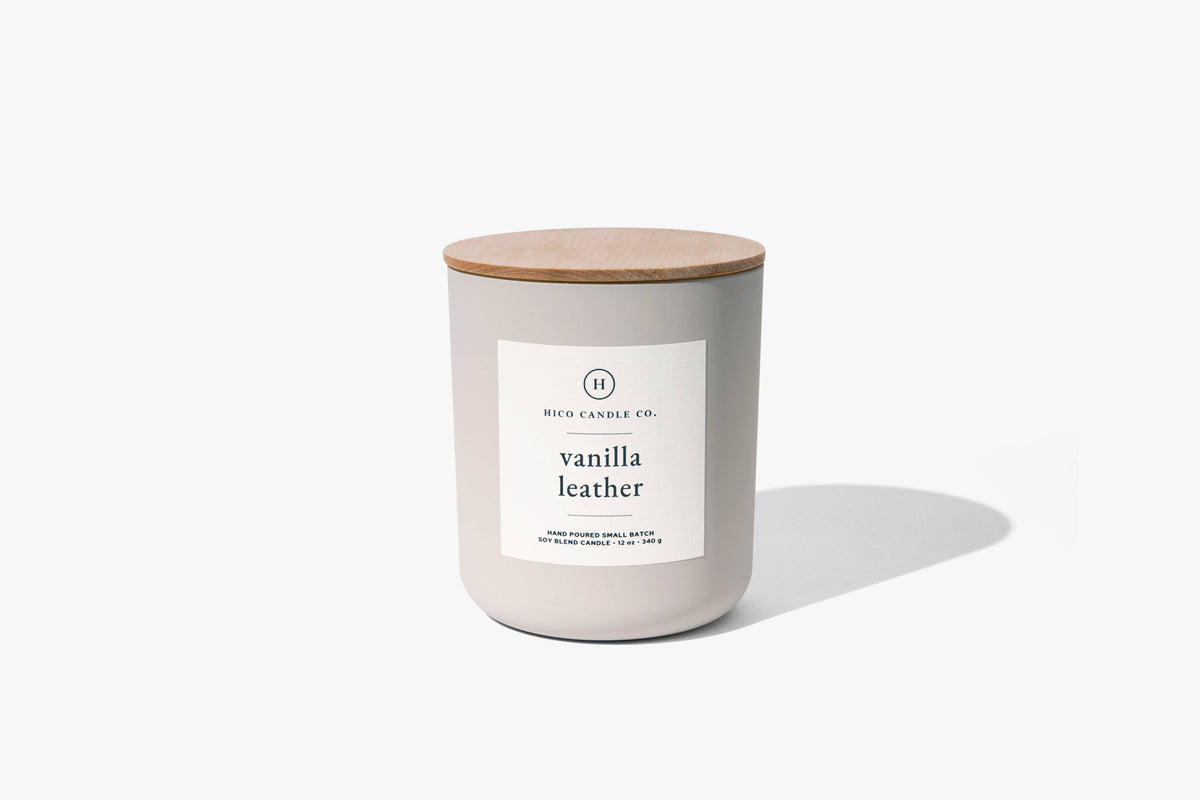 Vanilla Leather Candle: 12oz Candle