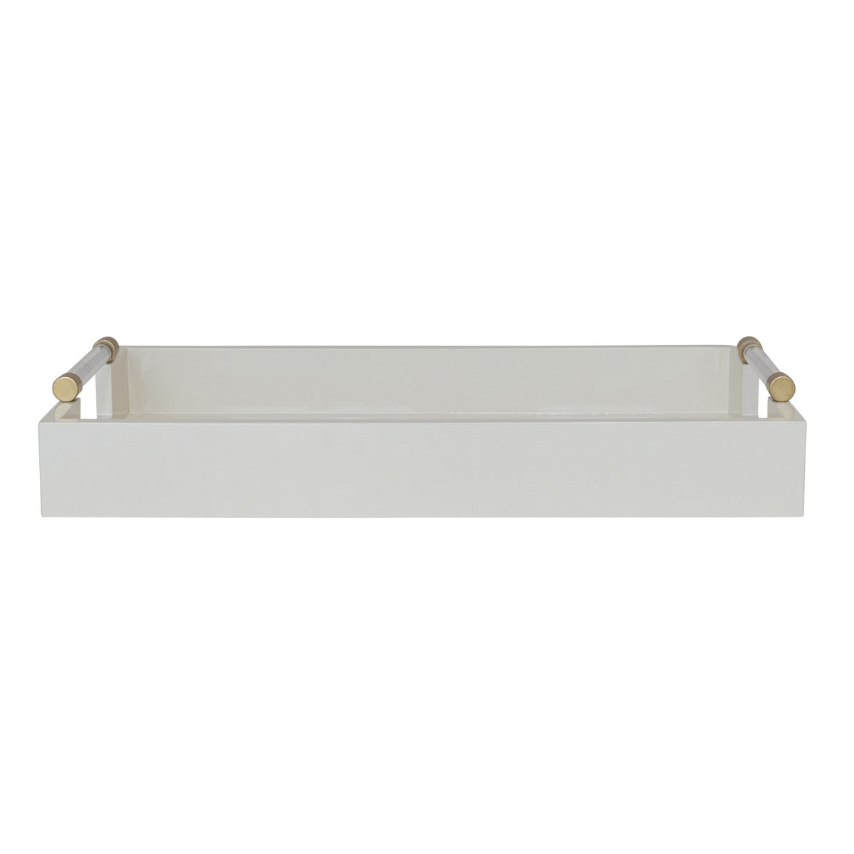 Lacquered Tray w/Acrylic & Metal Handles