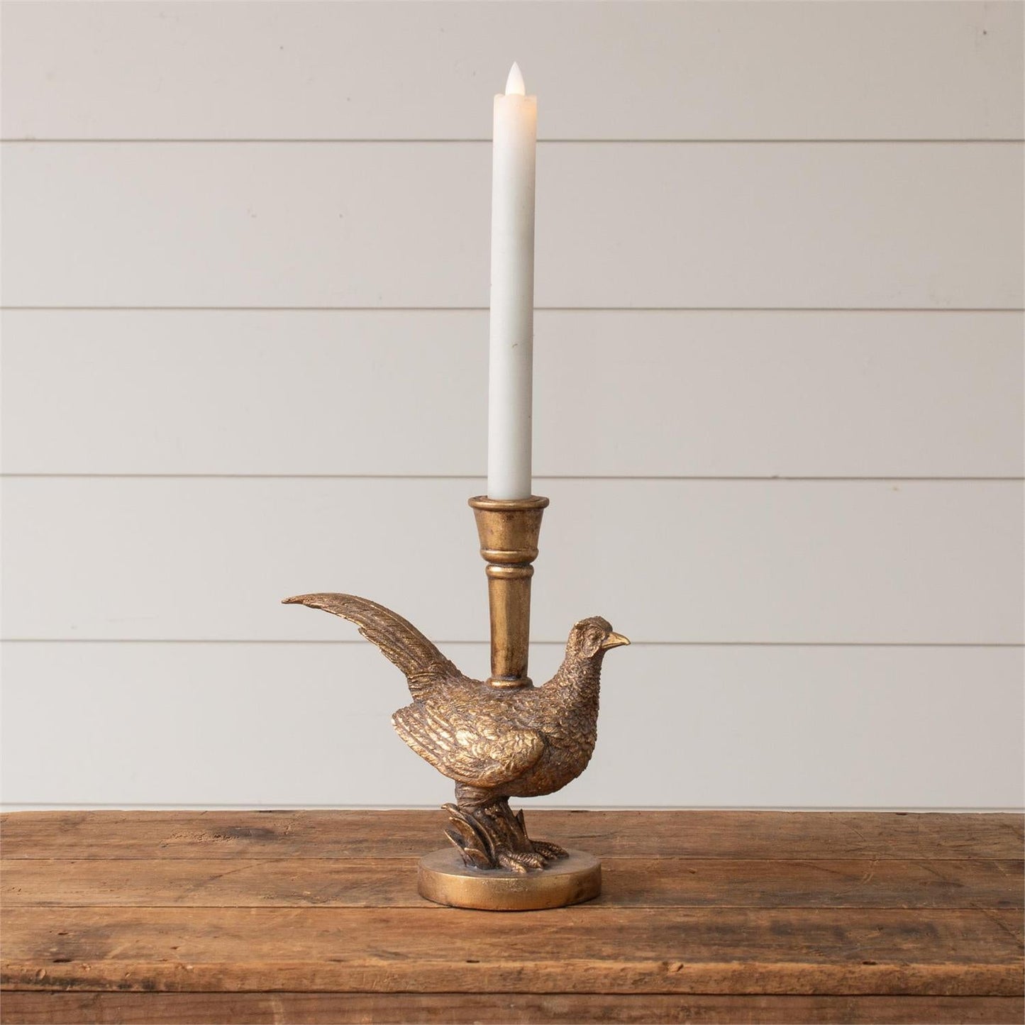 Gold Pheasant Candle Holder