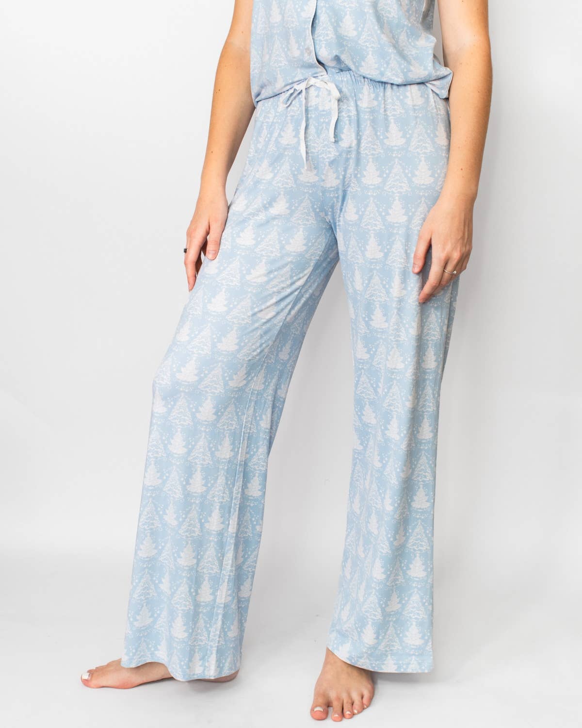 Winter Dreams Short Sleeve Button-Up Sleep Shirt & Pants Set