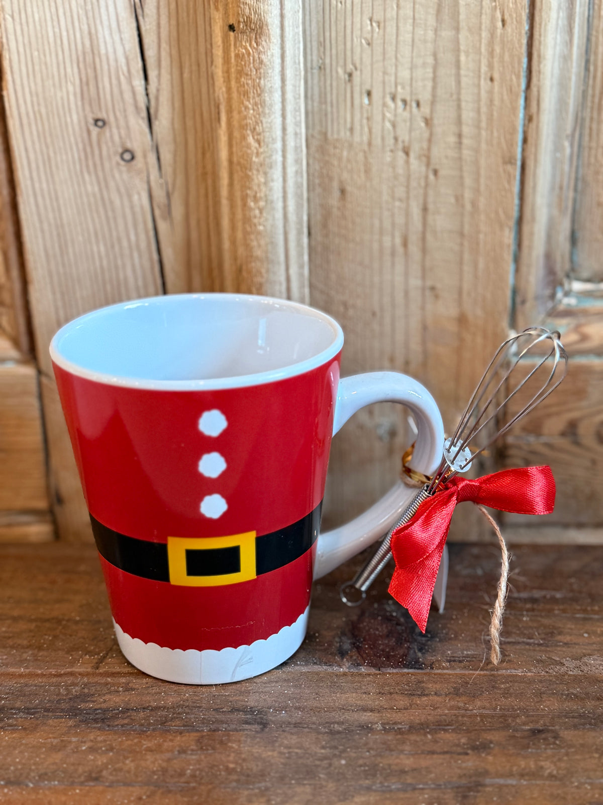 Santa mug w/whisk