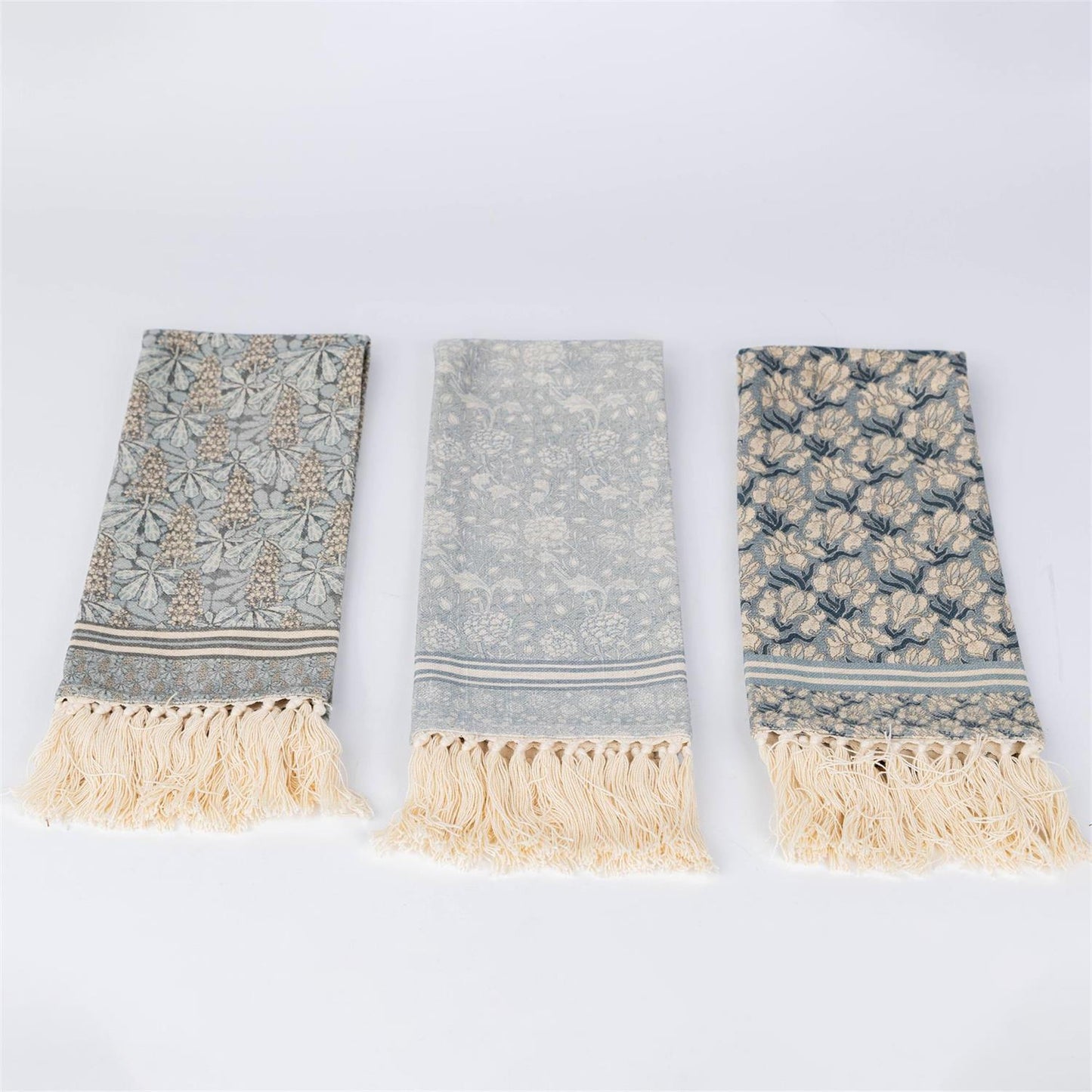 Windward Blue Printed Tea Towels-3 Styles