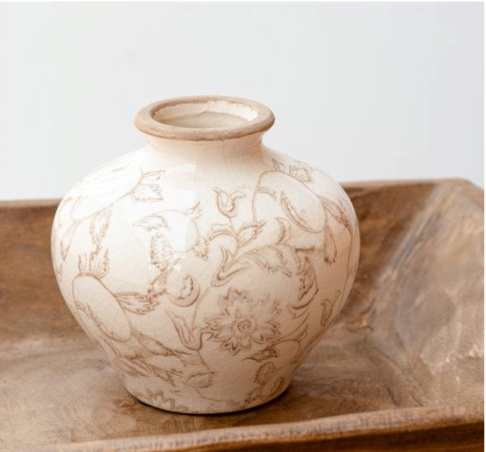 Beige Heirloom Vase | 4.7"