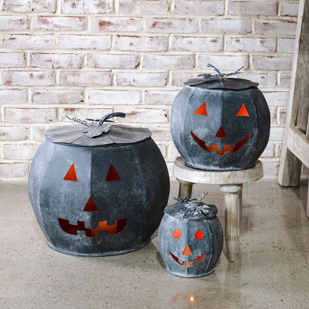 Black Tin Jack-O’-Lantern