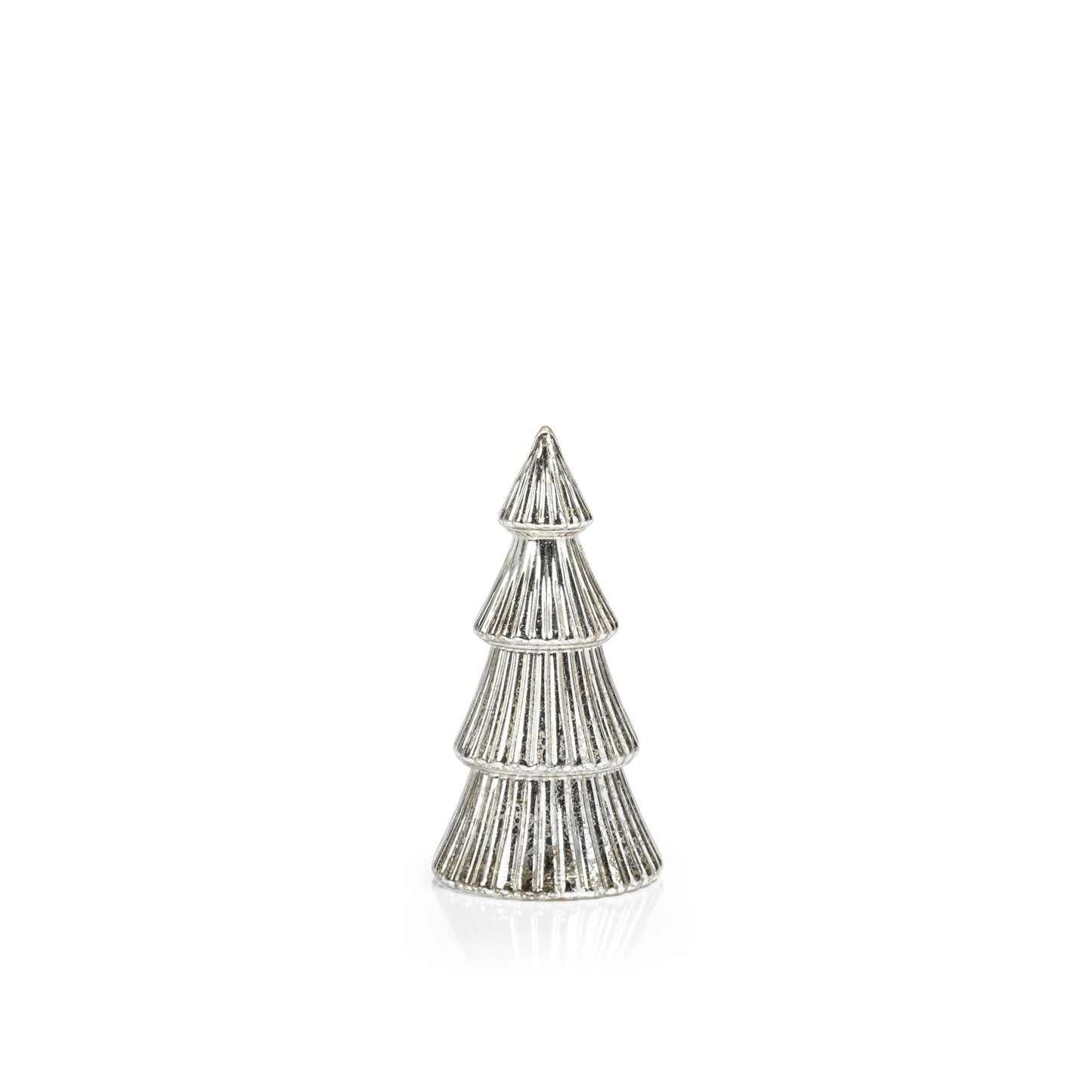 LED Ribbed Antique Tree - Silver - Small
