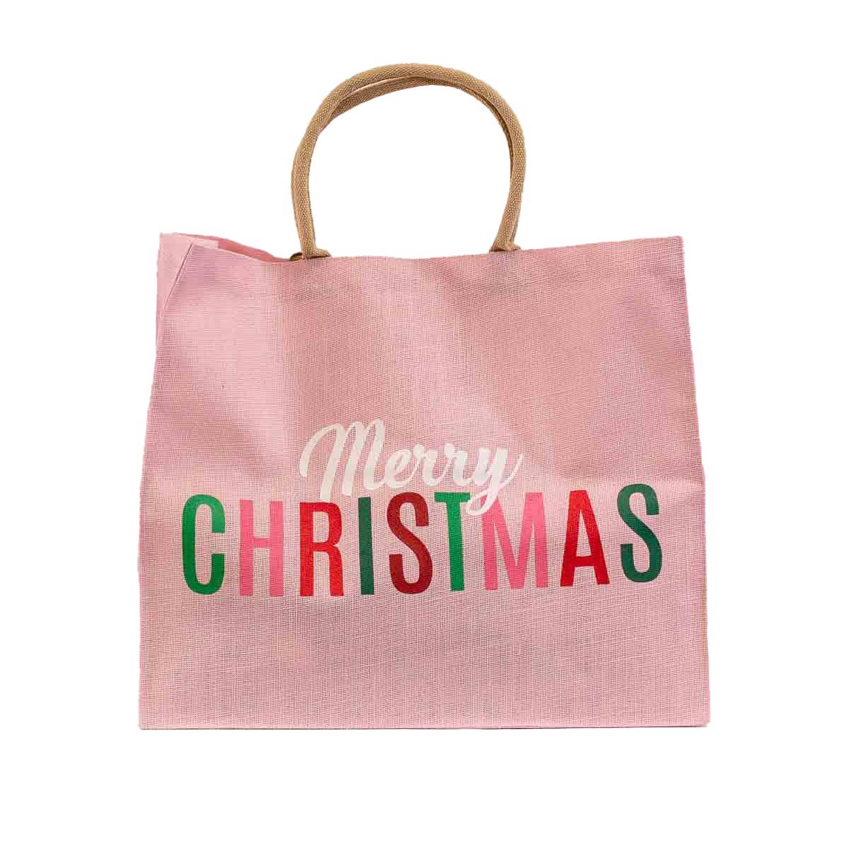 Merry Christmas Candy Carryall Tote Pink/Multi 22x19x8