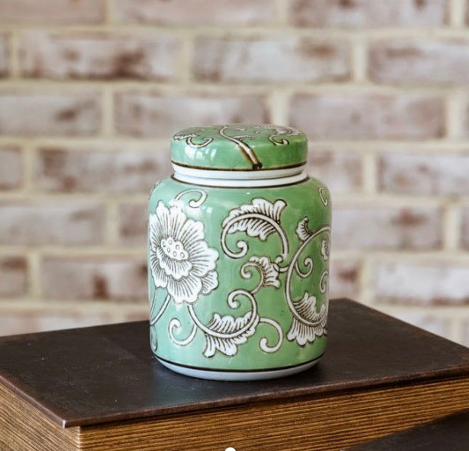 Garden Scroll Ginger Jar