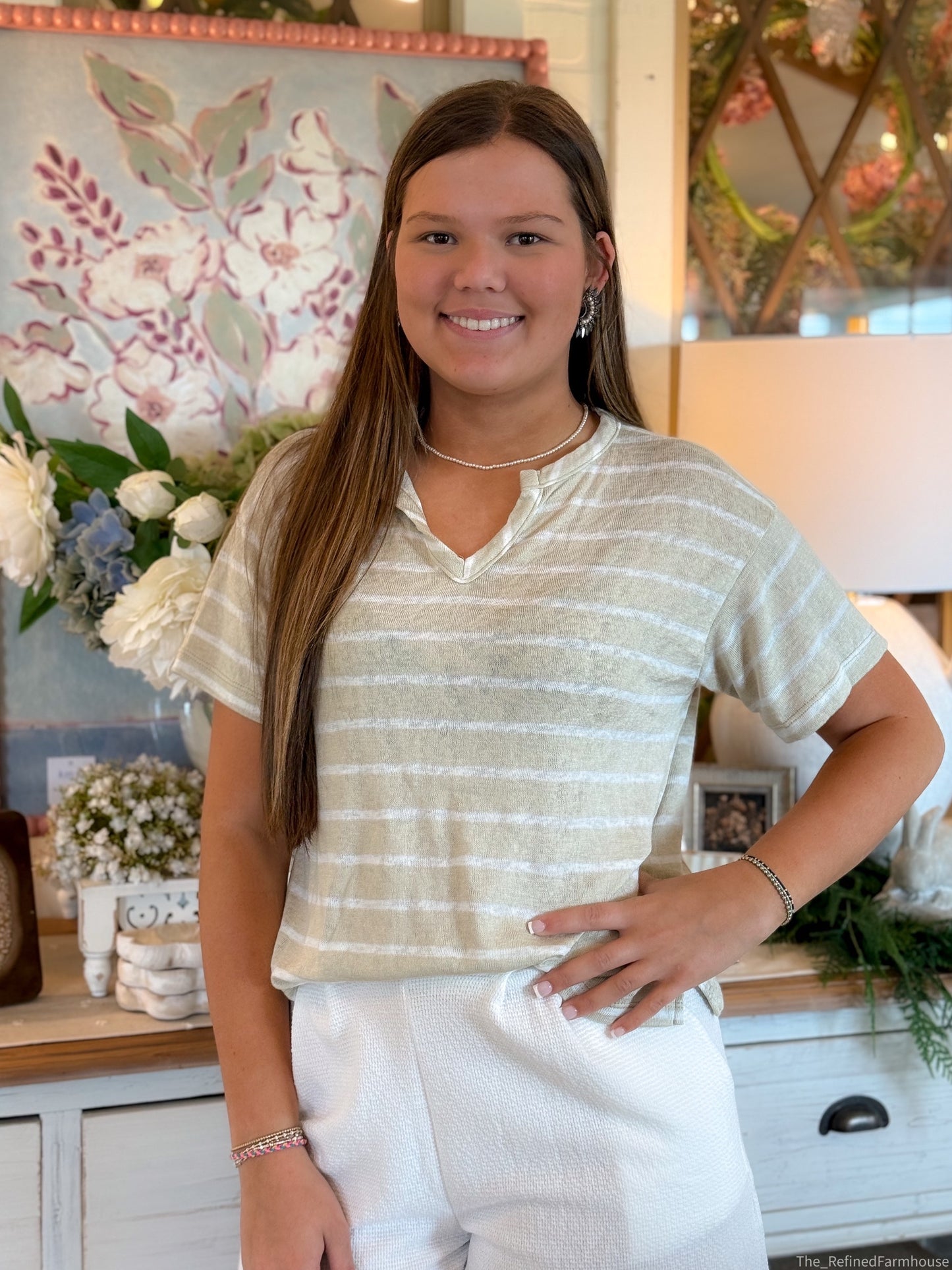 Soft Horizon Stripe Top