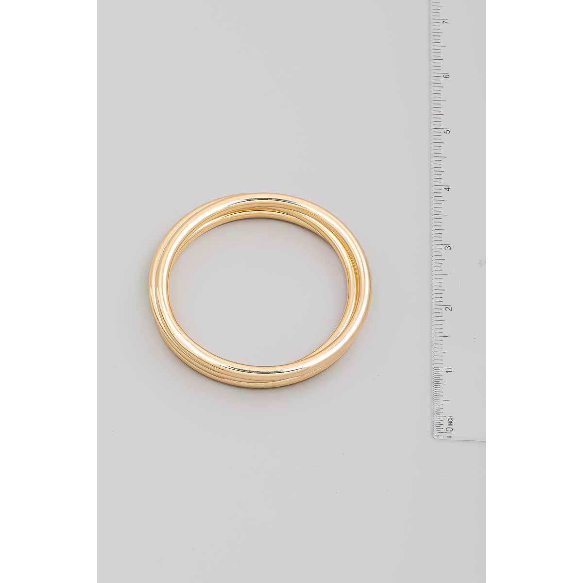 Metallic Triple Bangle Bracelet Set- gold