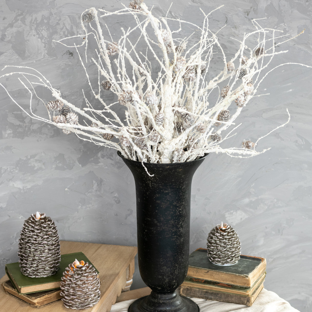 34" Snowy Twig Branch