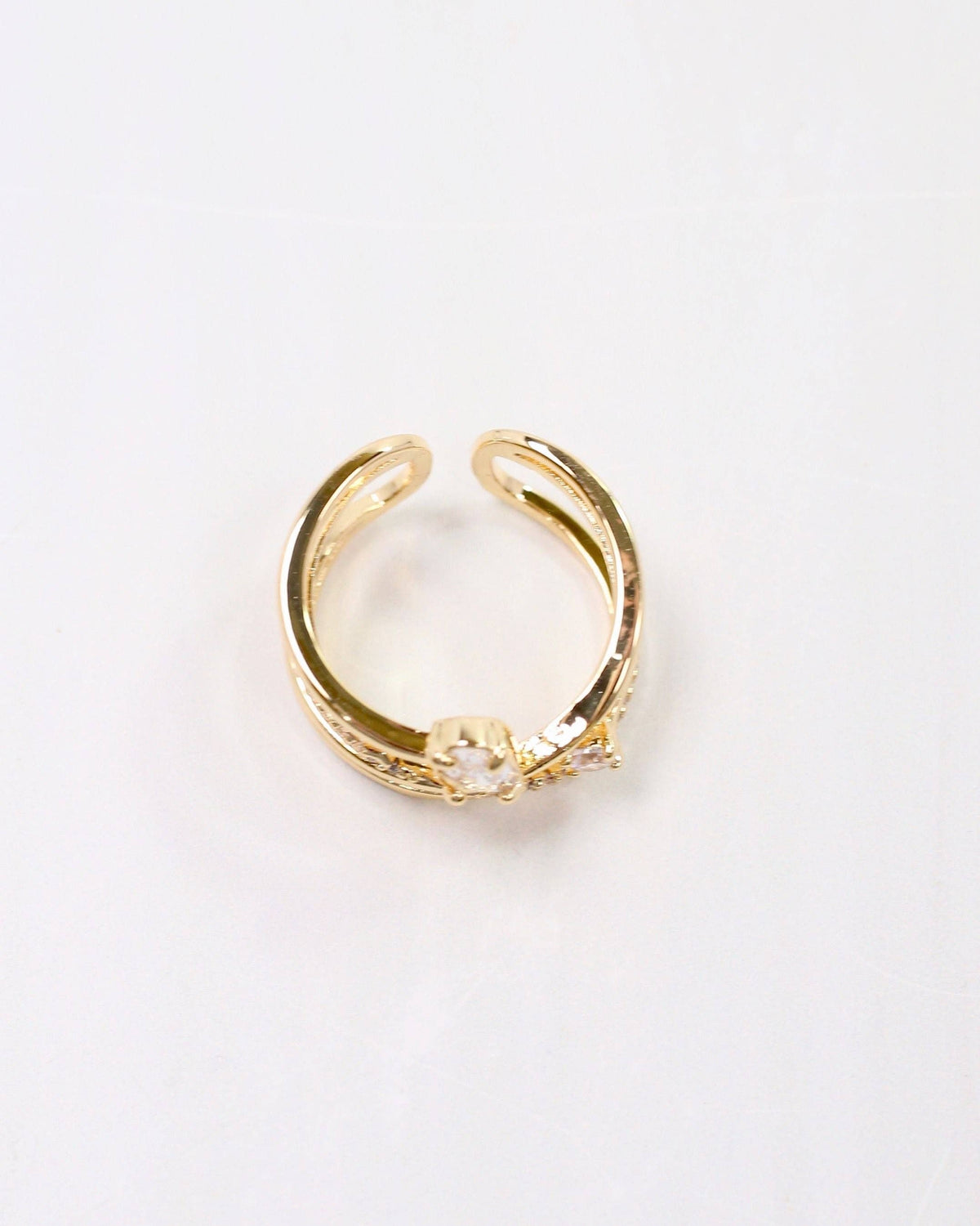Reneau Crisscross Ring Gold