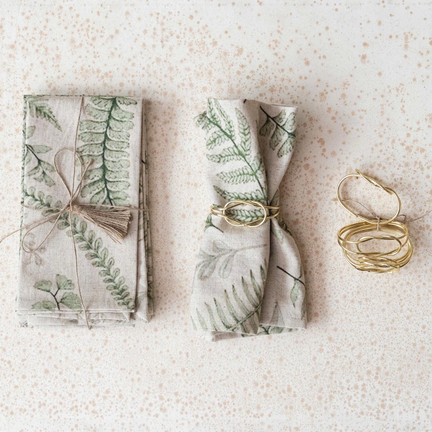 Metal Twisted Knot Napkin Rings, Set of 4