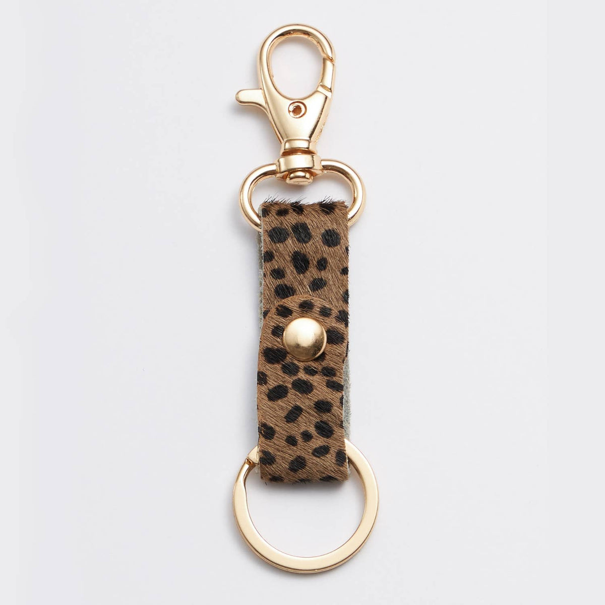 Luxury Genuine Leather | Animal Print Keychains: CH-GRY