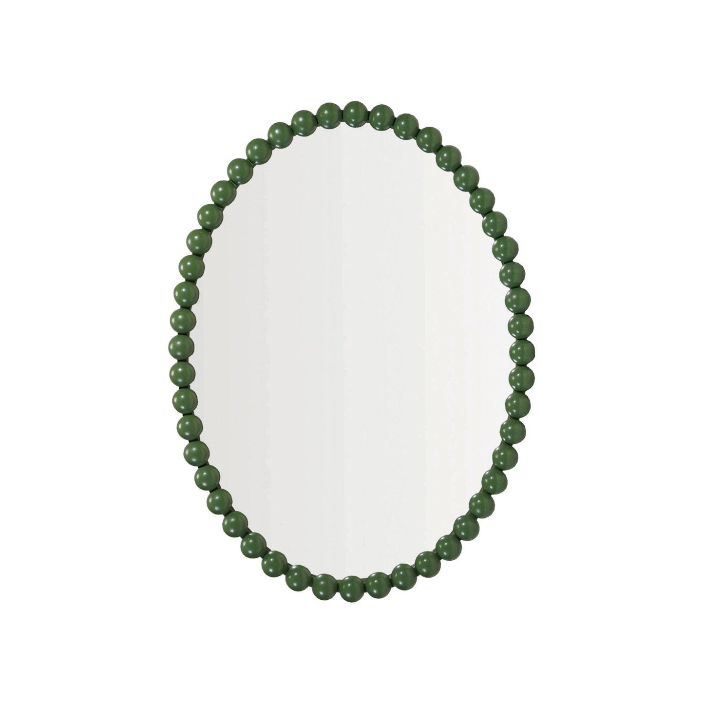 Metal Ball Framed Wall Mirror-green
