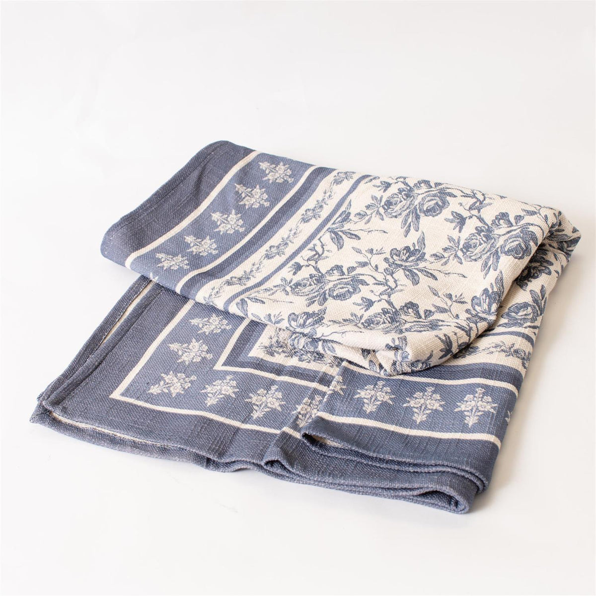 French Blue Botanical Tablecloth