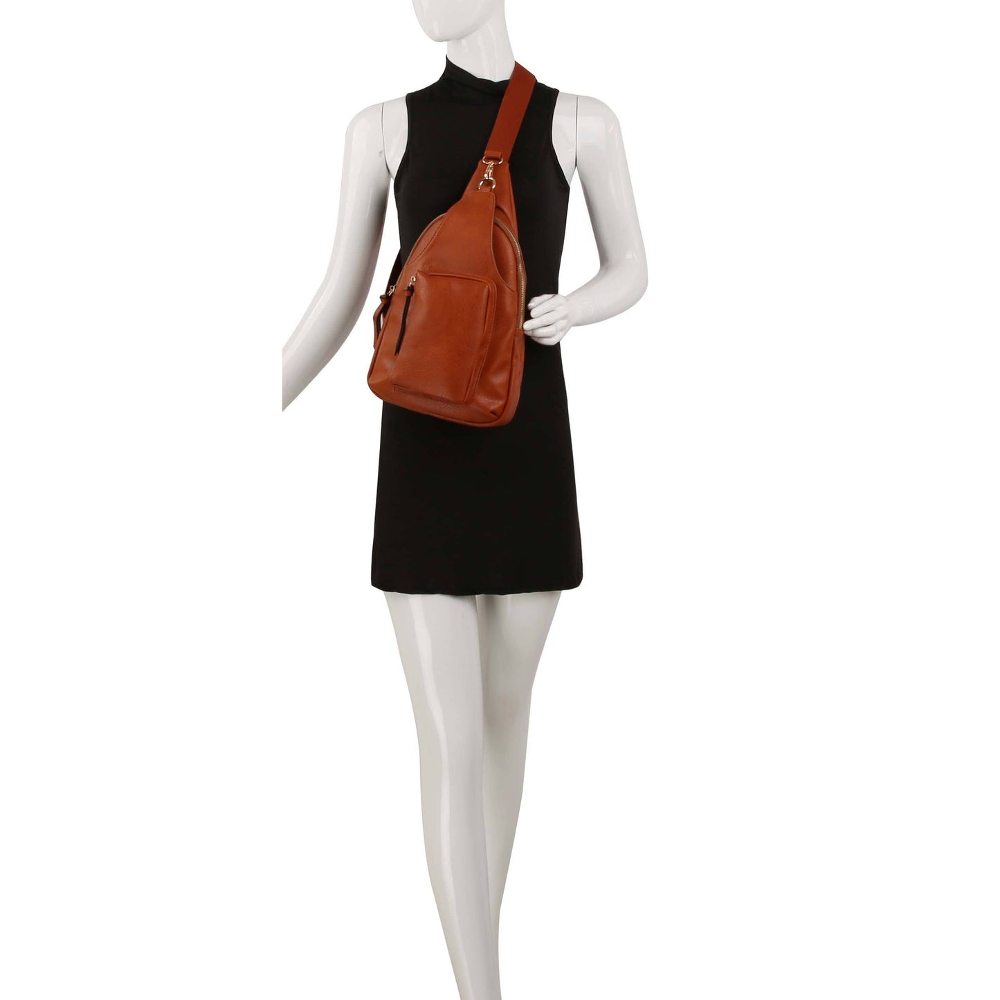Crossbody Small Sling Backpack Dapack Chest Bag: Black / ONE SIZE