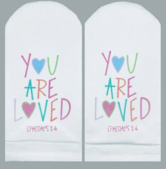 Ephesians 1:4 You are loved socks