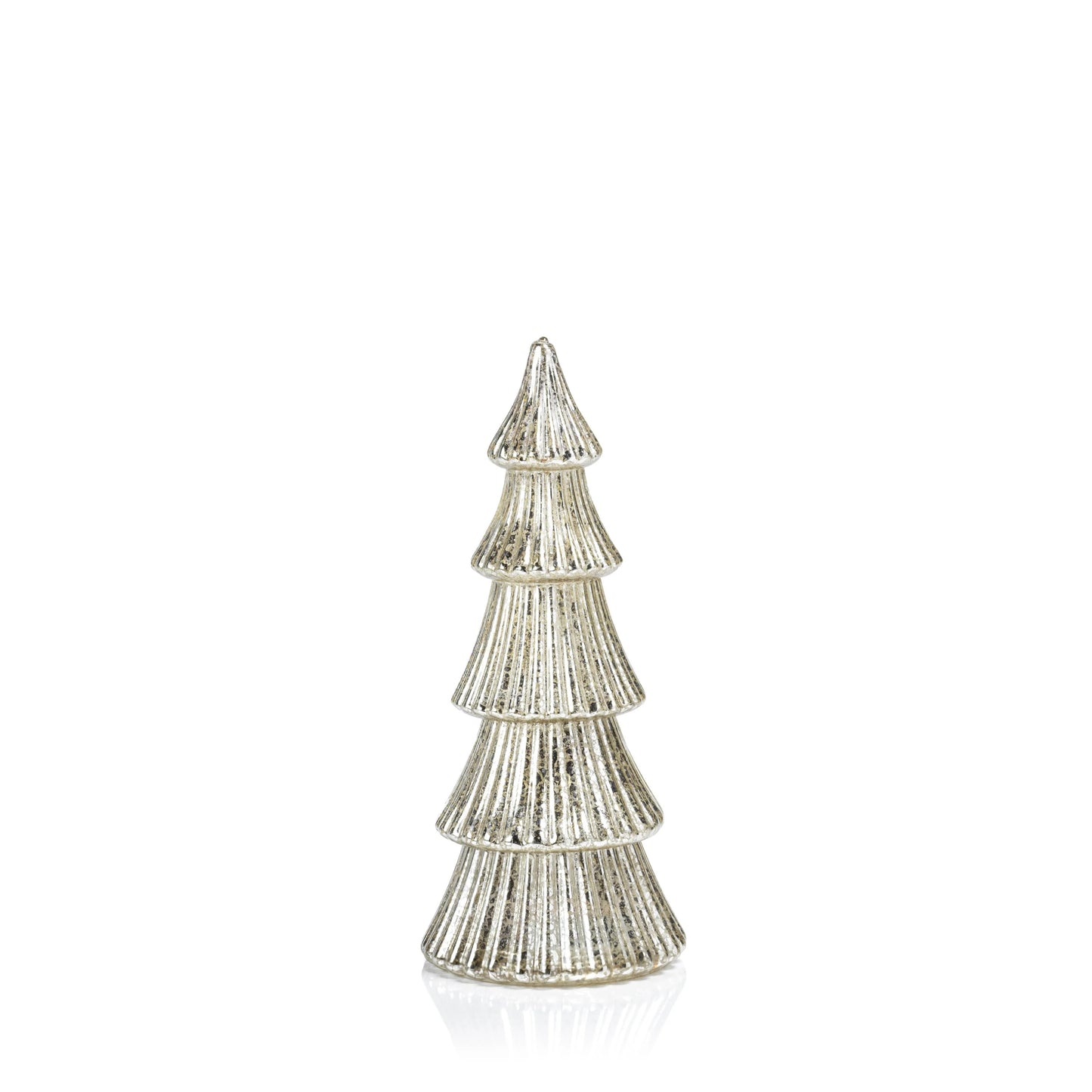 LED Ribbed Antique Tree - Silver - Medium