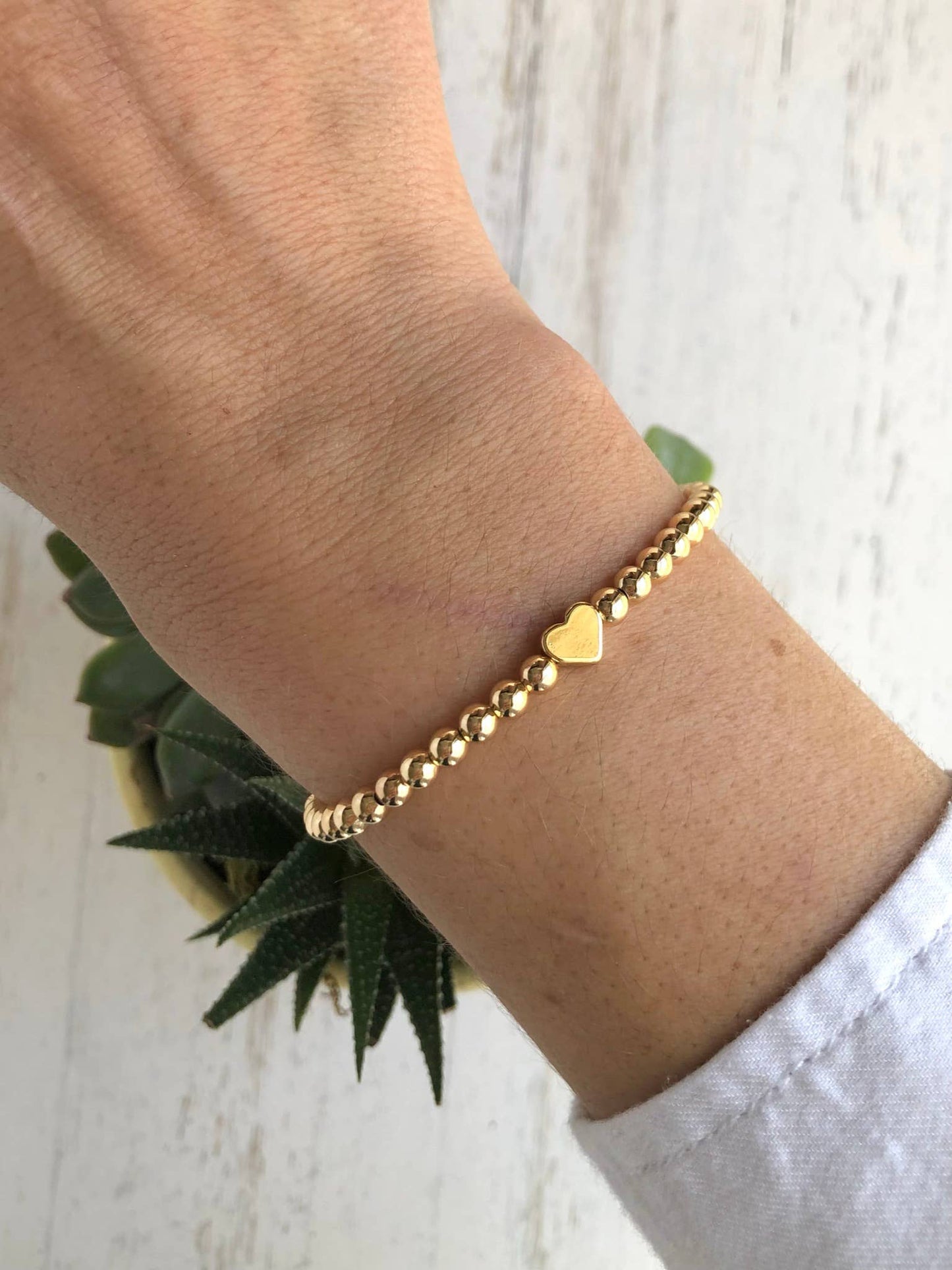 Gold Ball Stacking Bracelet(1)
