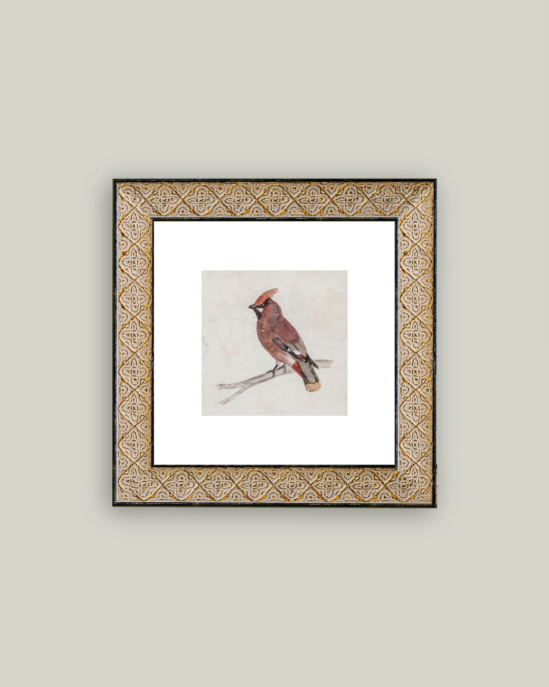 Perched Cardinal 9x9"