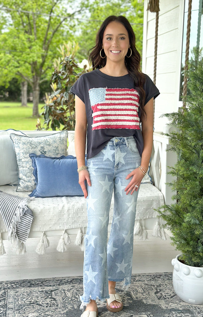 Vintage Vibes Flag Top
