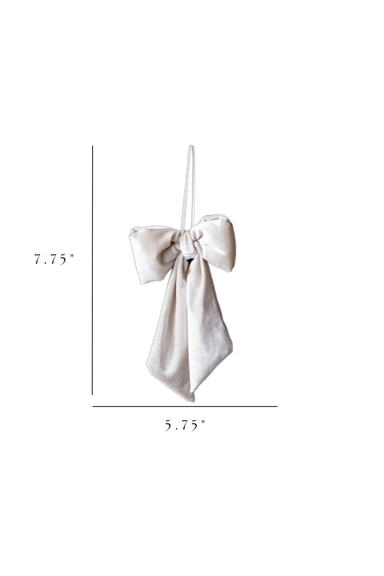 Bows Cream Velvet Fabric: Medium