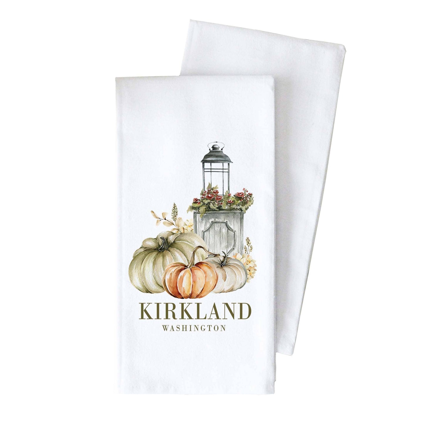 Pumpkins & Lantern Tea Towel