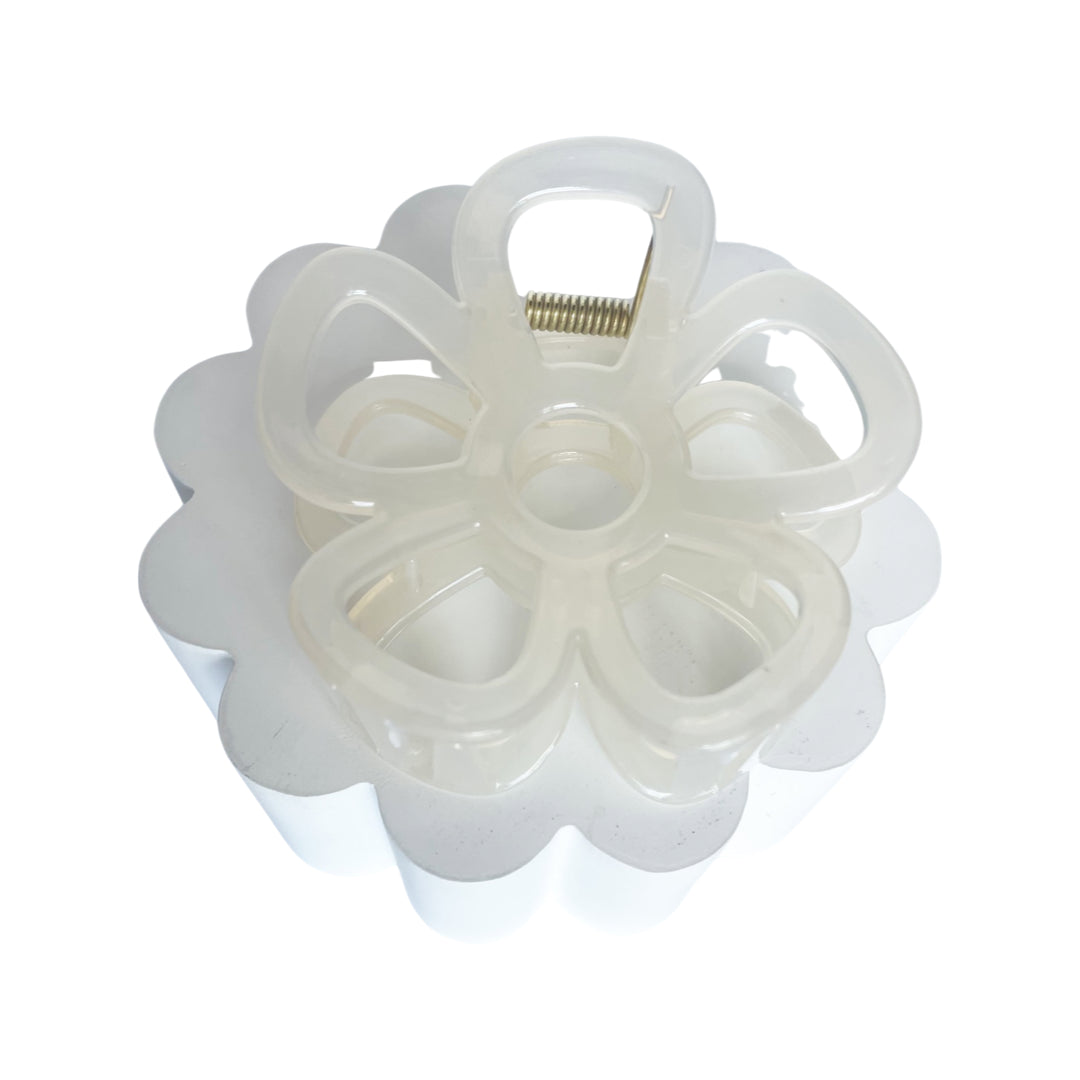Clear Sheer Daisy Cutout Flower Claw Clip