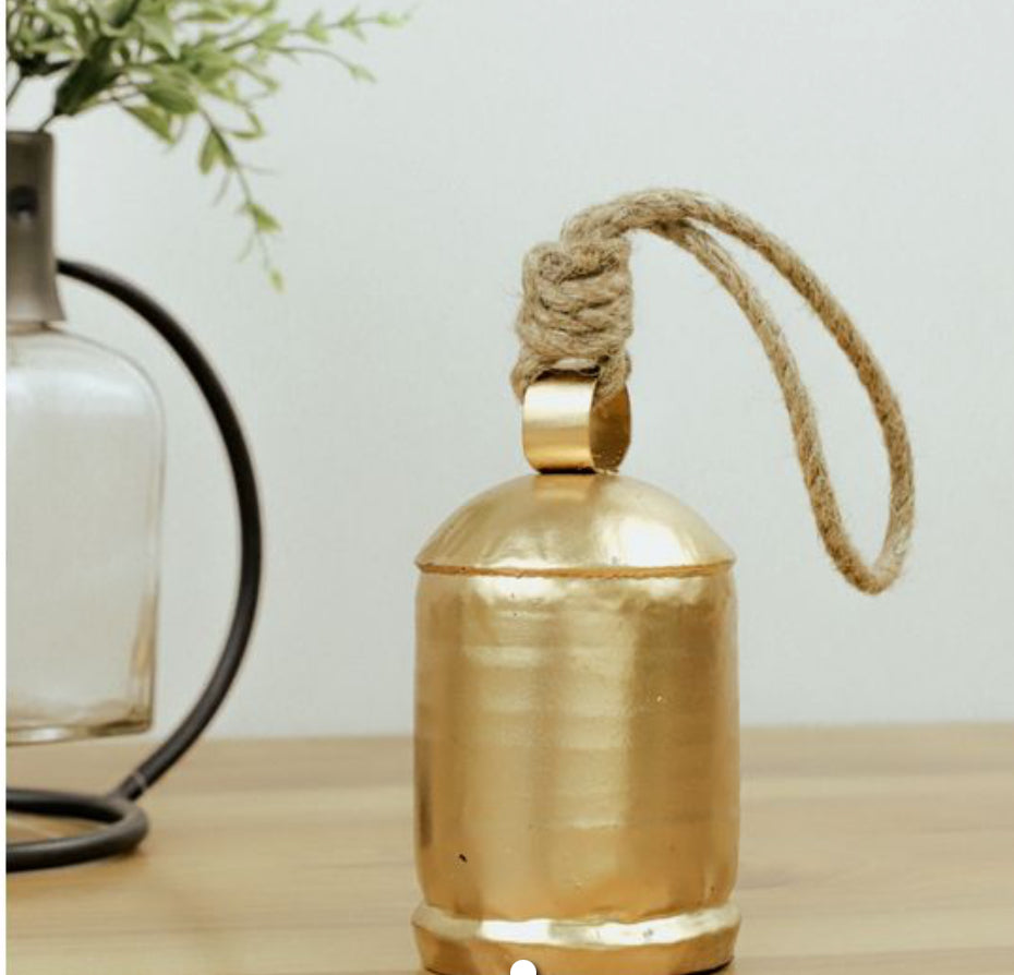 Golden Farmhouse Cowbell